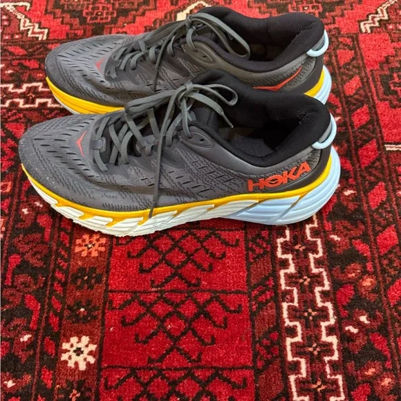 Hoka Men's Gaviota 4 Running Shoe in Castlerock / Anthracite Sneakers - Picture 8 of 9